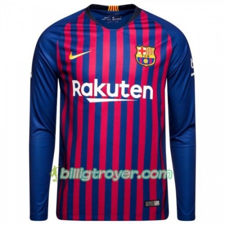 Billige Fotballdrakter FC Barcelona Hjemmedraktsett 2018/19 Langermet